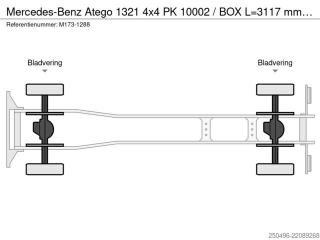 Hebebühne Mercedes-Benz Atego 1321 4x4 PK 10002 / BOX L=3117 mm / FULL ...