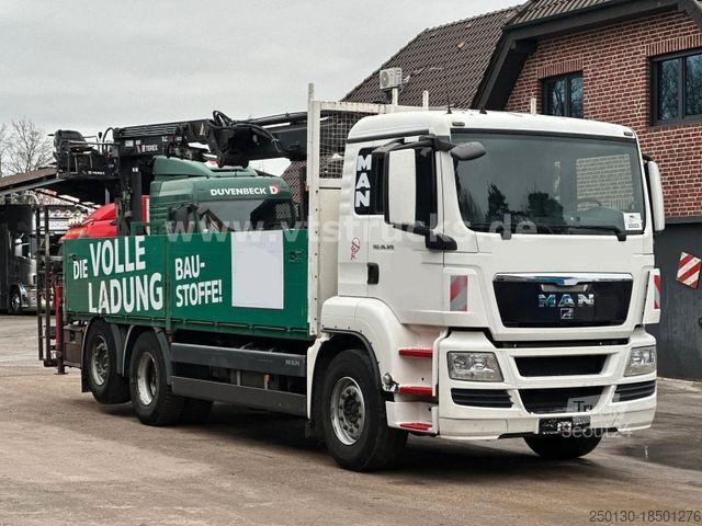Vrachtauto met open laadbak MAN TGS 26.320 6x2 Euro4 Pritsche + Terex Ladekran