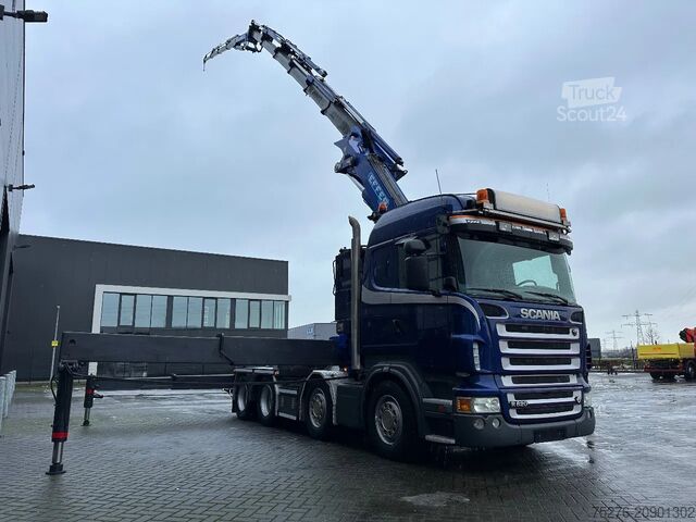 Camión grúa Scania R620-V8 8x4 Effer 1250+Flyjib,winch Euro 5
