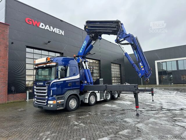 Camión grúa Scania R620-V8 8x4 Effer 1250+Flyjib,winch Euro 5