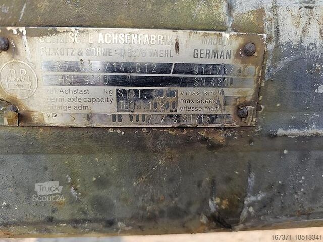 Eje BPW HSF 9210 | TRAILER AXLE | SINGLE TIRE.