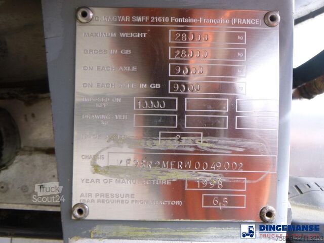 Réservoir Magyar Fuel / oil tank inox 23 m3 / 7 comp + pump