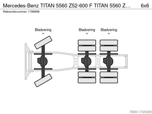 واجب ثقيل Mercedes-Benz TITAN 5560  Z52-600 F TITAN 5560  Z52-600 F 6X6...