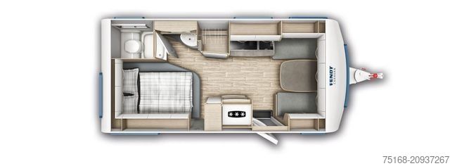 Caravana FENDT Bianco Activ 465 SFH Modell 2026 / 1800 kg / Pin