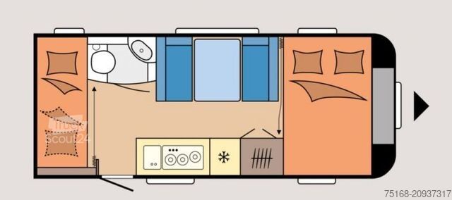 Husvagn HOBBY Excellent Edition 490 KMF Modell 2026 / 1800 kg
