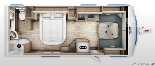 Caravana FENDT Tendenza 650 SFD Modell 2026 / 2500 kg / Pamplon
