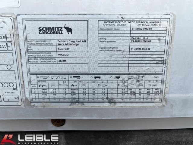 Semirimorchio con telone SCHMITZ CARGOBULL SCS 24*Varios Mega Tautliner*Hubdach*