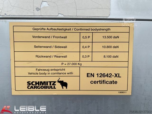 Semirimorchio con telone SCHMITZ CARGOBULL SCS 24*Varios Mega Tautliner*Hubdach*