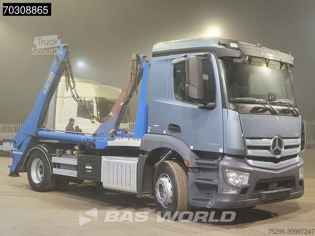 Containertransport (portaalarmsysteem) Mercedes Antos 1836 4X2 Palfinger M14T-25 MPA skiploader...