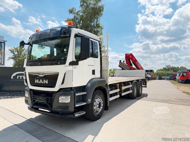 Kravas automašīnai uzstādīts celtnis MAN TGS 26.400 6x4 KRAN 4xAbstzg FUNK 5/6 Steuer AHK