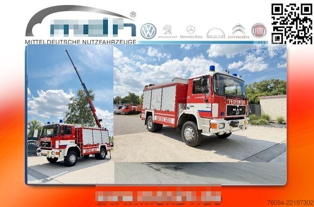 Speciální nákladní automobil MAN 17.232 4x4 KRAN SEILWINDE Kran und LKW