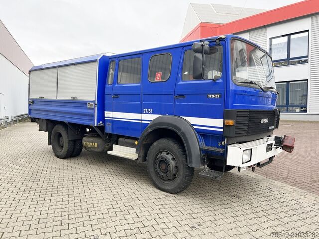 Бортовой грузовик Iveco-Magirus 120-23 AW 4x4 Doka 120-23 AW 4x4 Doka, V8-Motor, Gerätewagen, Seilwinde