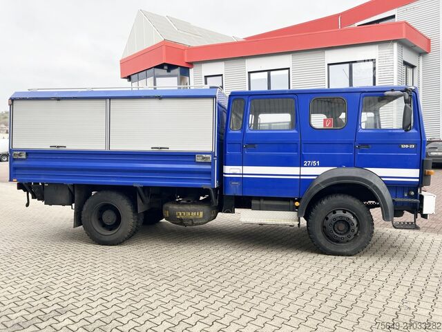 Бортовой грузовик Iveco-Magirus 120-23 AW 4x4 Doka 120-23 AW 4x4 Doka, V8-Motor, Gerätewagen, Seilwinde