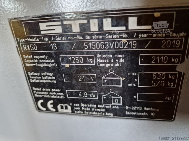 Forklift STILL (Hamburg) RX50-13 Elektro Stapler TOP