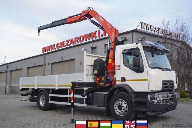 Бортовий із краном Renault C320 P4x2 E6 / Fassi 5.6 t / Range 8 m /
