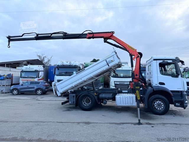 Autocarro ribaltabile MERCEDES-BENZ Arocs 1835K/Meiller/PalfingerKran13001K/Funk/E6