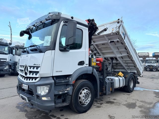 Autocarro ribaltabile MERCEDES-BENZ Arocs 1835K/Meiller/PalfingerKran13001K/Funk/E6