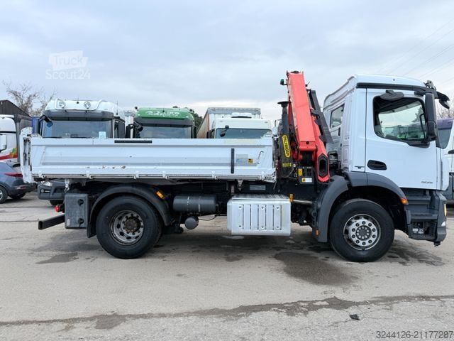 Autocarro ribaltabile MERCEDES-BENZ Arocs 1835K/Meiller/PalfingerKran13001K/Funk/E6