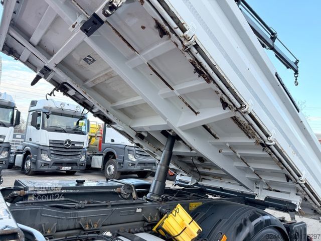 Camion basculante trilateral MERCEDES-BENZ Arocs 1835K/Meiller3-Kipper/PalfingerKran13001K