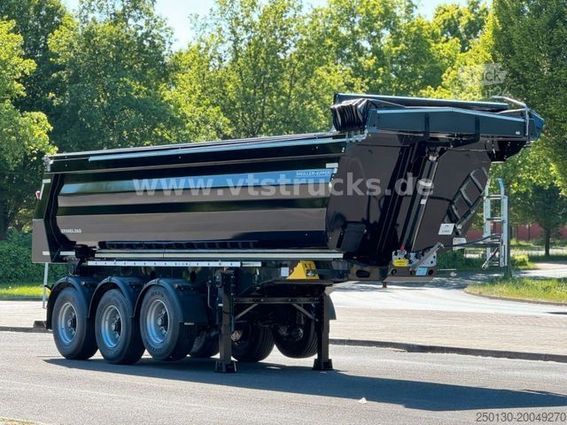 Tiptrailer MEILLER 5 x Vorhanden Stahlmulde elektr. Verdeck