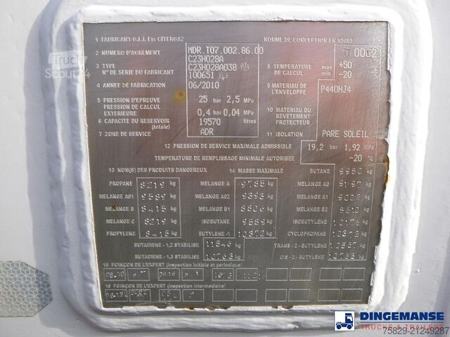 Tankwagen Renault Premium 260.19 dxi 4x2 gas tank 19.5 m3