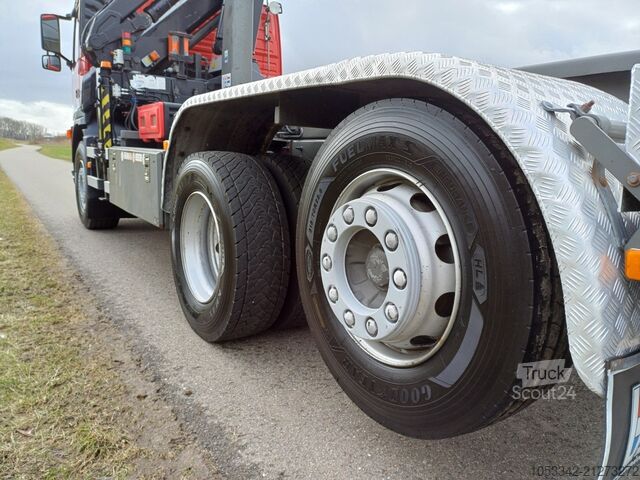 Camión portacontenedores de gancho Volvo FM 9.340 MKG Kran Feuerwehr Firetruck