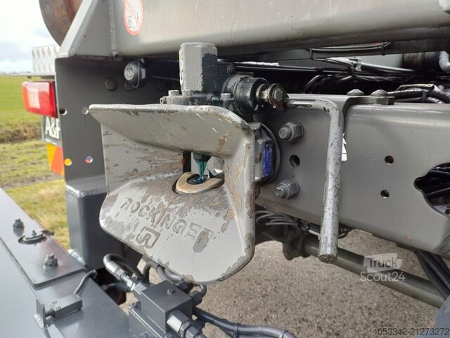 Camión portacontenedores de gancho Volvo FM 9.340 MKG Kran Feuerwehr Firetruck