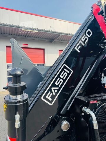 Ladskifteanhænger  Abrollcontainer Container 6,5 m Kran  Fassi F150
