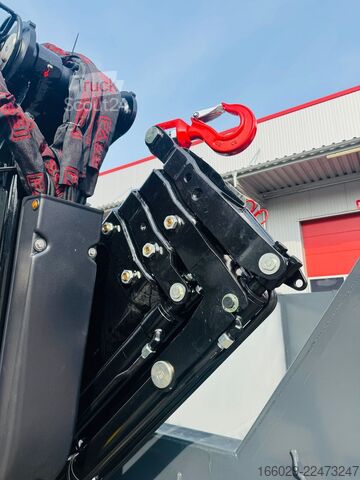 Ladskifteanhænger  Abrollcontainer Container 6,5 m Kran  Fassi F150