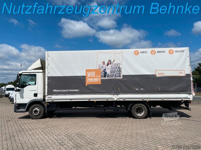Plattewagen met zeil MAN TGL 12.220 BL/ 7m Pritsche/ LBW 1.5t/ AC/