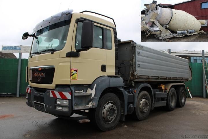 شاحنة قلابة ثلاثية الجوانب MAN TGS 35.400 8x4 - KIPPER / BETONMISCHER Nr.: 954