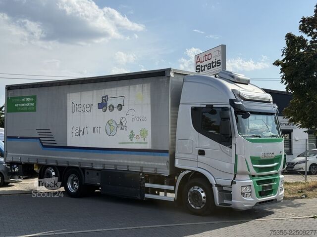 LKW mit Pritsche & Plane IVECO Stralis AS260S46 CNG Standklima Intarder 8xTank