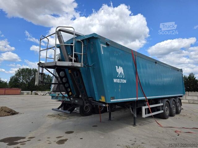 Полуремарке самосвал WIELTON ca 49 cbm Getreidekipper Unfall mit Kornschieber