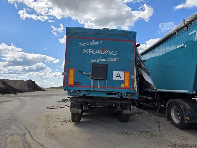 Полуремарке самосвал WIELTON ca 49 cbm Getreidekipper Unfall mit Kornschieber