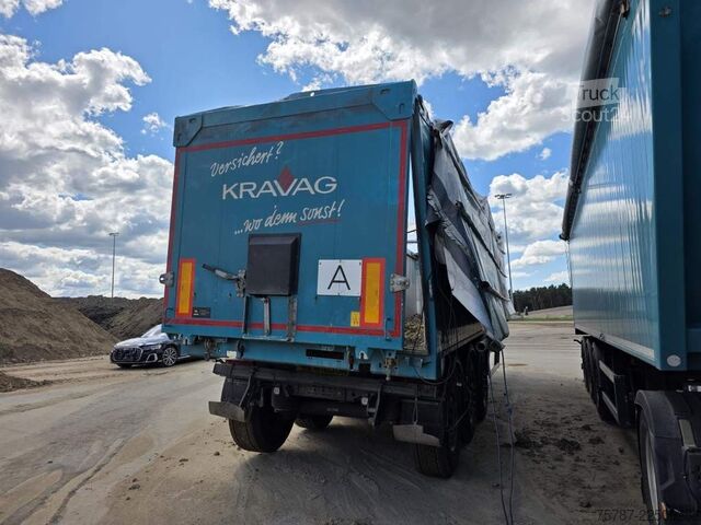 Полуремарке самосвал WIELTON ca 49 cbm Getreidekipper Unfall mit Kornschieber