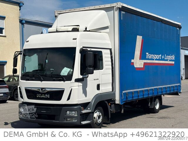 Curtain sider van MAN TGL 8.220*E6d*Schlafkabine*Standklima*Kühlbox*
