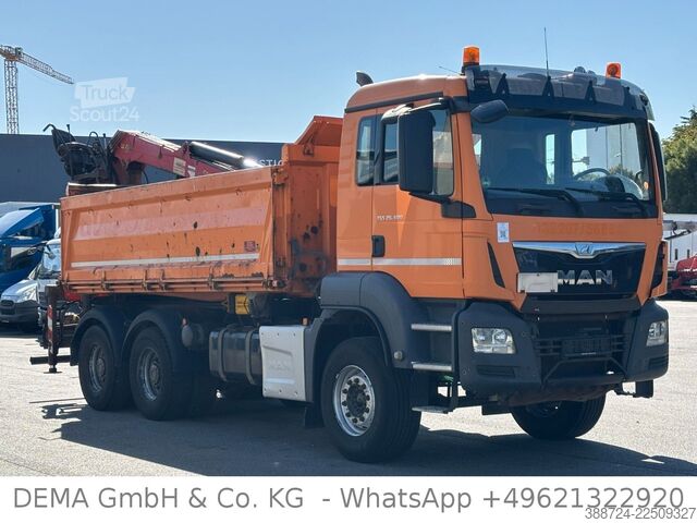 Driezijdige kipper MAN TGS 26.400*Meiller*Palfinger Kran*6x4*Klima*TÜV*