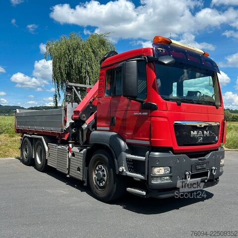 Kiepwagen MAN TGS 28.480 6x4-4 ALLRAD KRAN 19m SEILWINDE Wechs