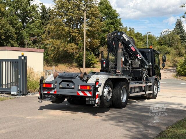Autocamion cu cârlig pentru containere DAF CF 6x2 lift/lenk Abrollkipper KRAN 22m FUNK