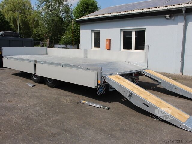 Prikolica z nizko platformo fliegl TPS 118 Plattform 6.2m! mit Rampen NEU