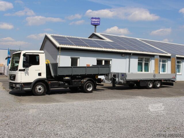 Prikolica z nizko platformo fliegl TPS 118 Plattform 6.2m! mit Rampen NEU