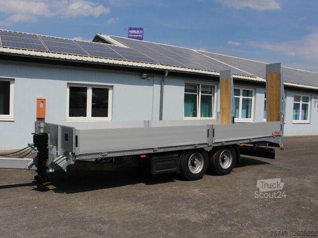 Prikolica z nizko platformo fliegl TPS 118 Plattform 6.2m! mit Rampen NEU