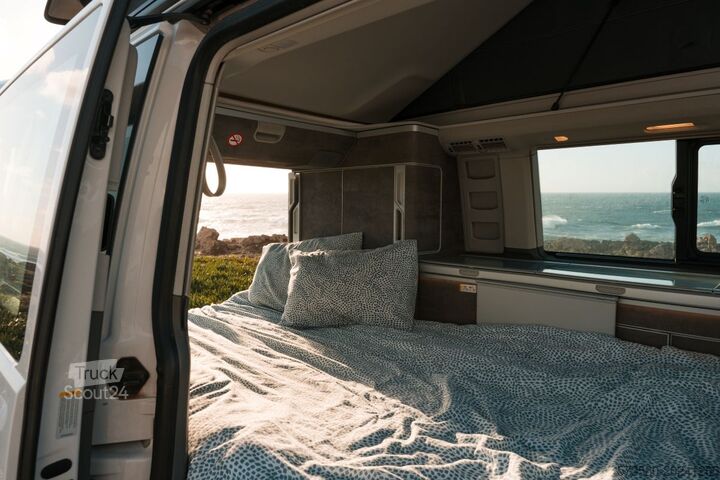 Fourgonnette Volkswagen California Camper | 2 Betten 4 Schlafplätze | Küchenzeile + Dachbett