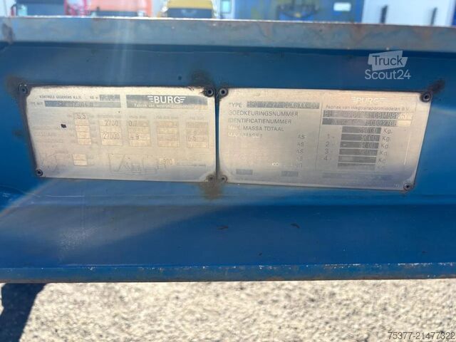 Transport de conteneurs Burg BPO 12-27 CCXGX-00 ADR Liftaxle Disc SAF