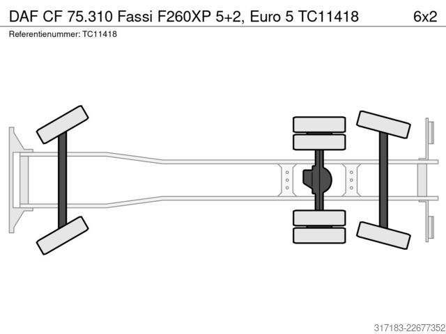 Nakládací plošina DAF CF 75.310 Fassi F260XP 5+2, Euro 5