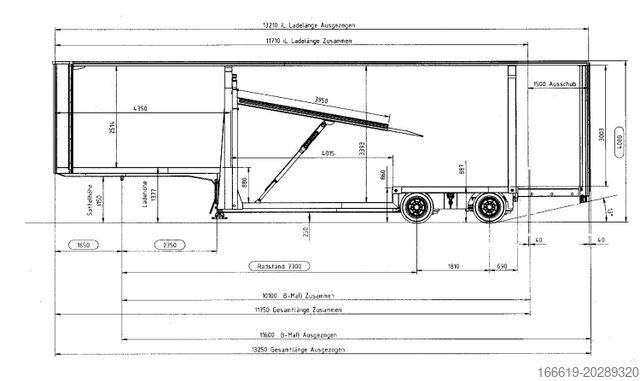 Ημιρυμουλκούμενο χαμηλής φόρτωσης  Geschlossener Autotransporter/Maschinentransport