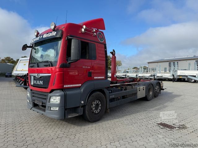 Tovornjak s kavljem za kontejnerje MAN 26.470 LL / 6x2*4, HA lenk- u. Liftbar, Hiab 20t