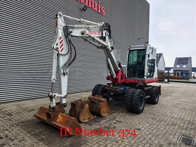Колесен багер Takeuchi TB175W 3 Buckets!
