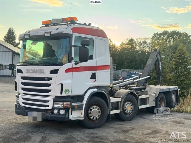 Haakarmsysteem Scania G480 8x2 Hooklift Truck with Crane Hydraulics WATC