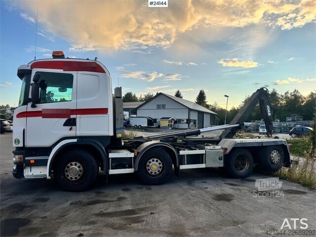 Haakarmsysteem Scania G480 8x2 Hooklift Truck with Crane Hydraulics WATC
